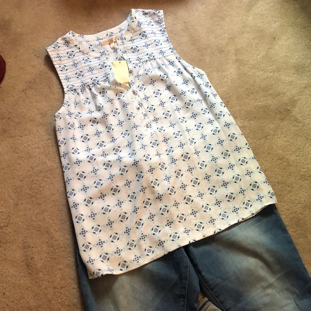 Skies are Blue sleeveless top (from StitchFix), S